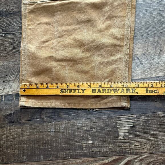 Carhartt Mens 42X32 Brown Double Knee Overalls Bib Workwear Carpenter USA *READ - Picture 16 of 16